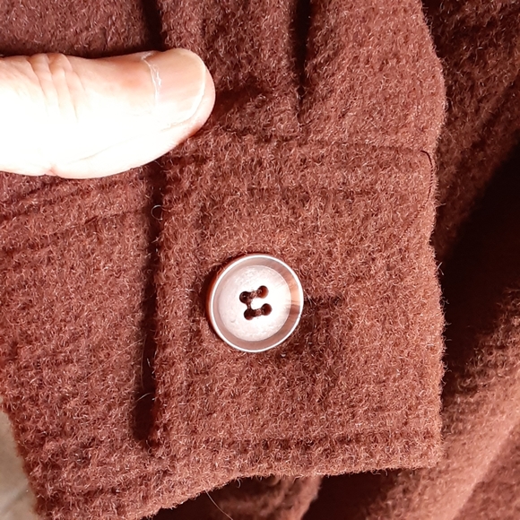 Joie Polyester Fleece Button Front Pocketed Shirt Size Small Cocoa - Picture 10 of 10